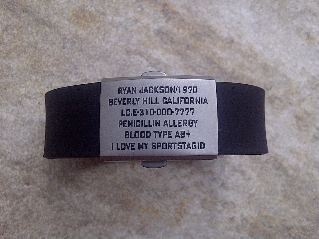 ID bracelet wristband for running cycling or outdoor 